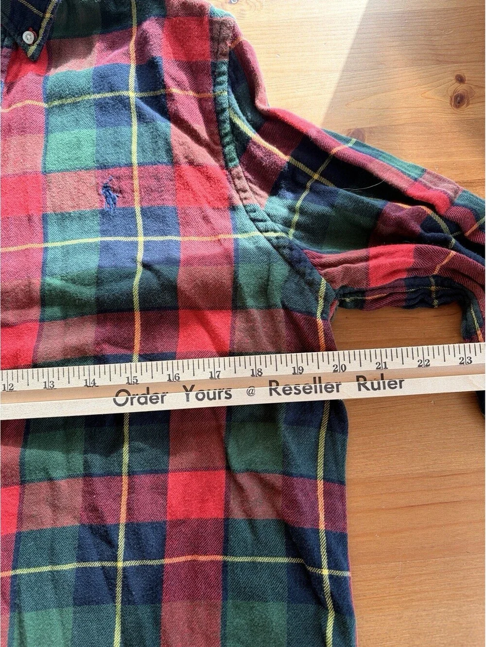 Polo Ralph Lauren Boys Flannel Shirt Red Plaid Boys XL 18-20 100% Cotton